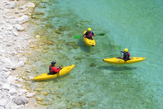 1 day KAYAK COURSE on Soča river, for beginners - Getting comfortable with a whitewater kayak