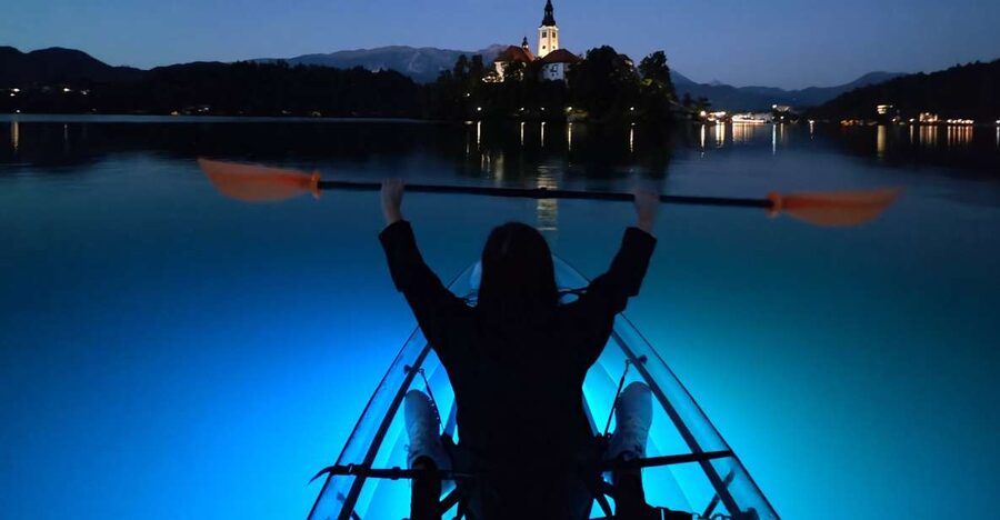 Bled: Guided Kayaking Tour in a Transparent Kayak - The First Strokes Across Clear Water