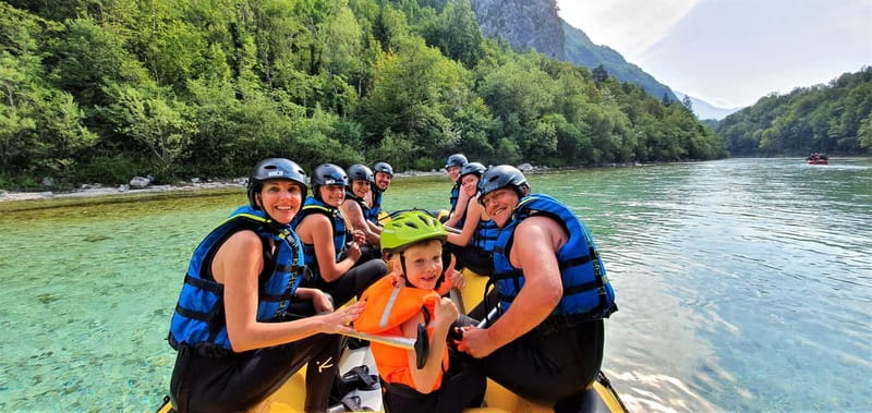 Bovec: Kinder Rafting on Soča River from 4years +FREE photos - Returning by van after about 2.5 hours