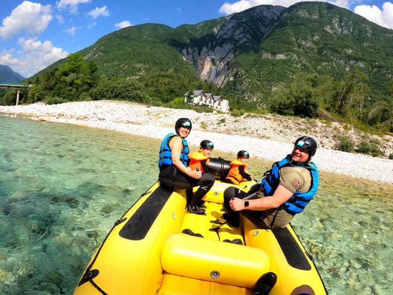 Bovec: Kinder Rafting on Soča River from 4years +FREE photos - Starting at the Soča Adventure base
