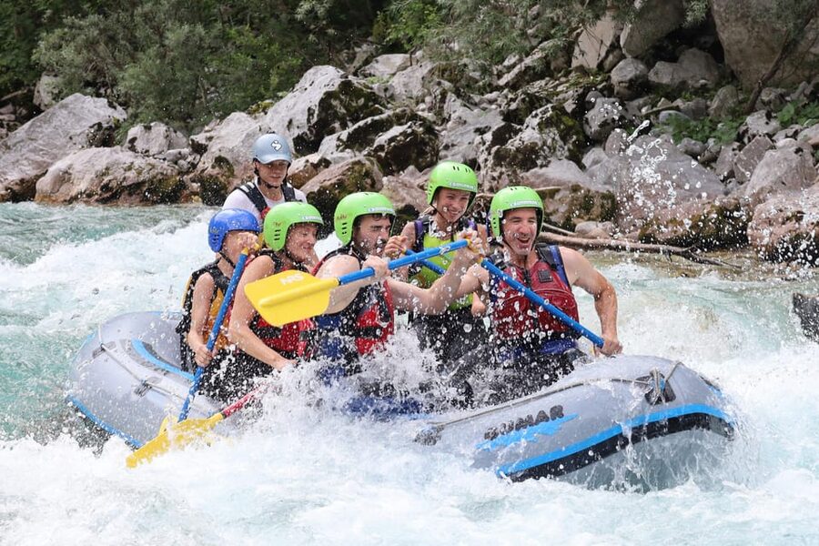 Bovec: Soča River Rafting Adventure with Photos and Drink - The eight-minute ride past Boka Waterfall