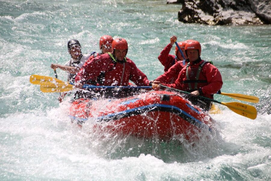Bovec: Soča River Whitewater Rafting - Working as a team through the rapids