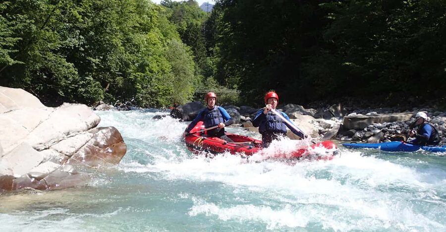 Bovec: Whitewater Canoeing on the Soča River - Clear water, rock shapes, and the optional jumps