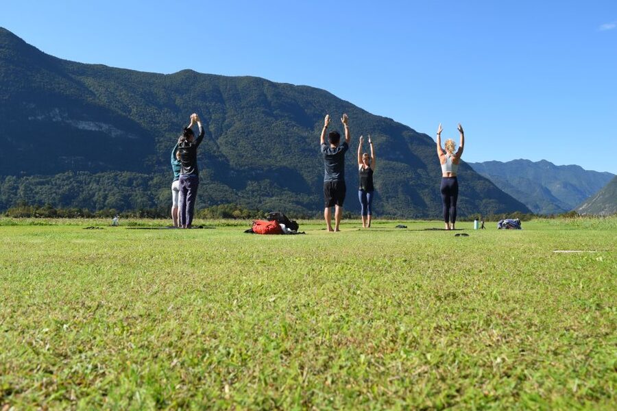 Bovec: Yoga in the Soča Valley - Meeting Lindsey at the AdZENtures sign