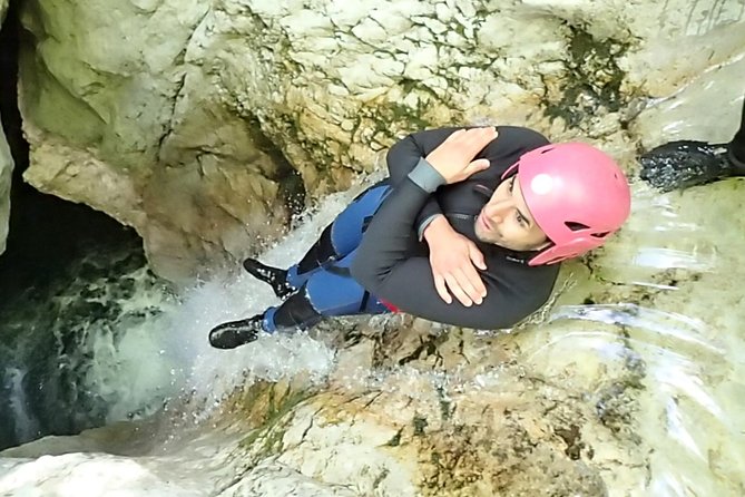 CANYONING in Susec from Bovec, Families welcome, photo service - A 10-minute shuttle and a short uphill approach