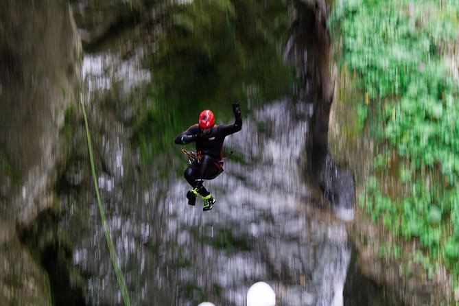 Canyoning Lake Bled Slovenia - Free Photos and Videos - Gearing up beside the side canyon