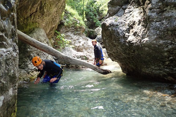 Canyoning Susec with leading local company - since 1989 - Sliding, jumping, and using the rope