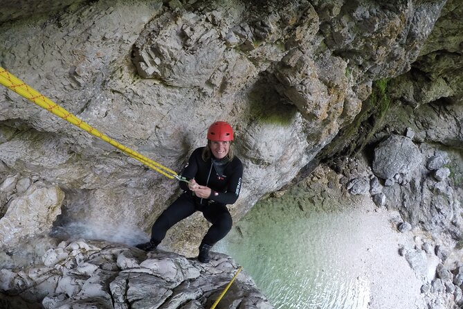 Classic Canyon Fratarica, Bovec (with photos) - Rappelling the 50-meter waterfall