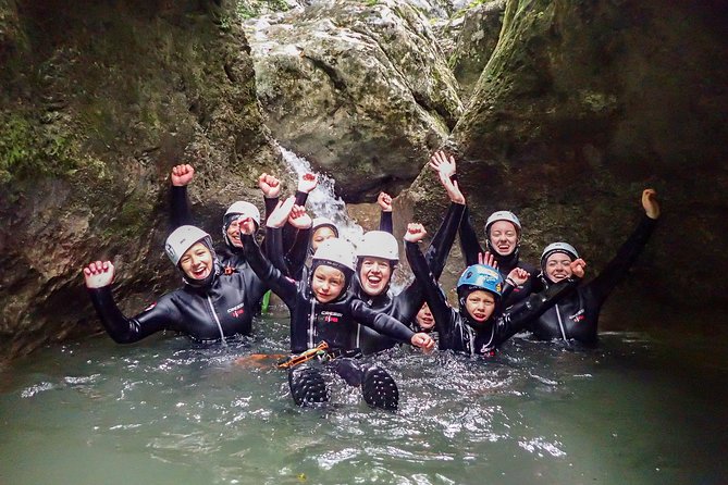 Family Canyoning near Lake Bled - Learning the ropes before the first jump