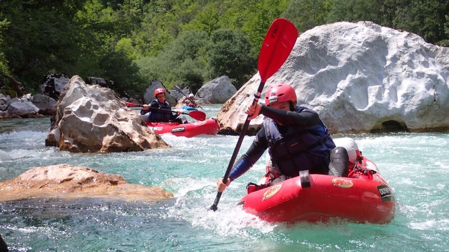 From Bovec: Whitewater kayaking on the Soča River - Getting fitted out for moving water