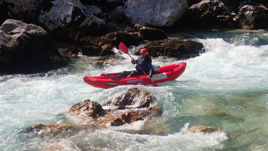 From Bovec: Whitewater kayaking on the Soča River - A short lesson before the first rapid