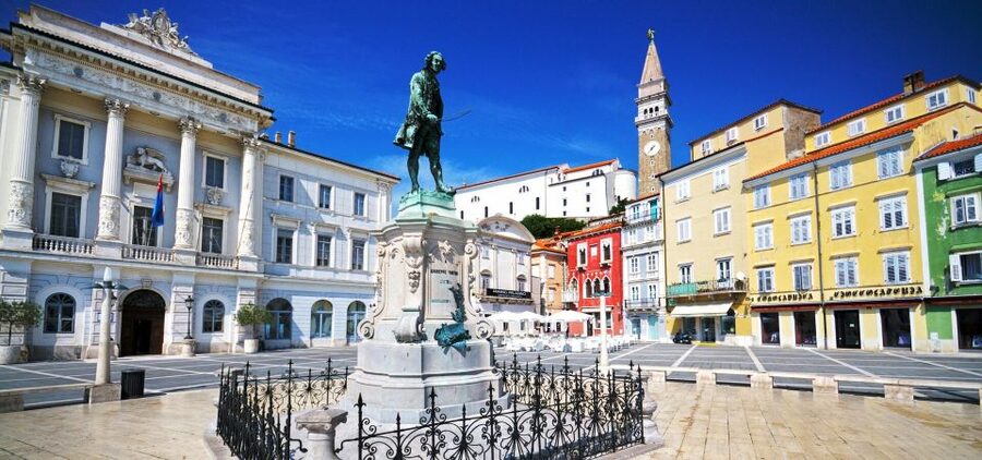 From Koper: Piran and Panoramic Slovenian Coast Tour - Tartini Square, harbor lanes, and the hilltop church