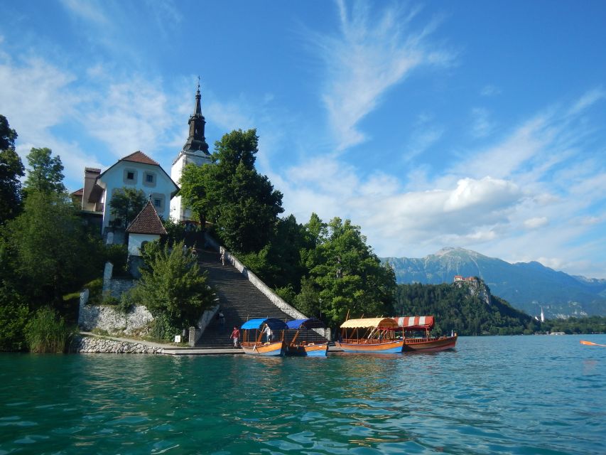From Ljubljana: Private Bled Lake Day Trip - Taking the Pletna boat to the island