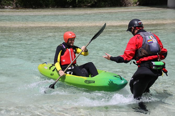 Guided Sit on Top Kayak Trip on Soca River - The Soca descent and its white-water sections
