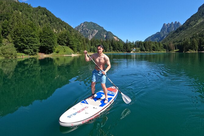 Half-Day Stand-Up Paddleboarding on Lake Predil - Meeting in Bovec and preparing for the lake