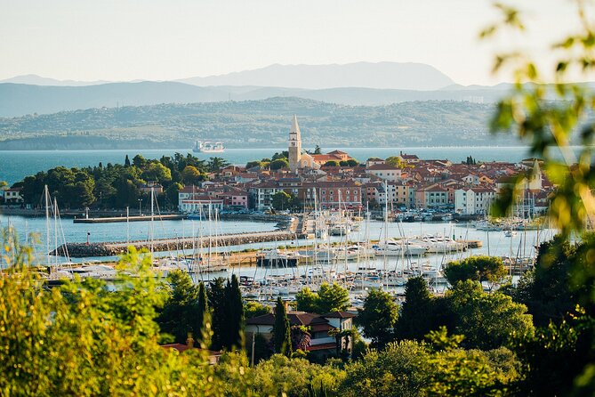 Hop & Taste Slovenian Riviera Hop-On Hop-Off & Local Bites - Meeting your guide beside the orange flag