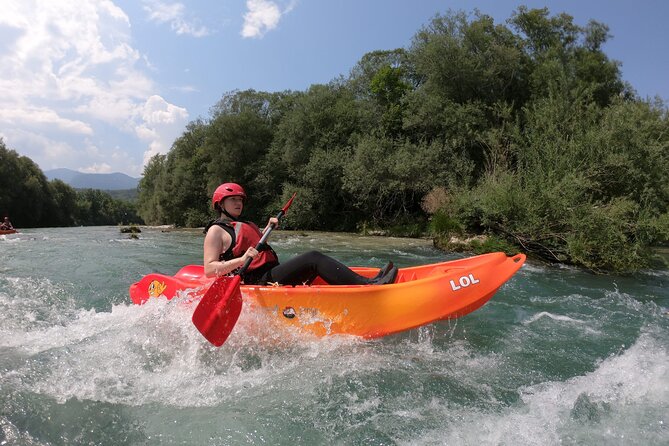 Kayaking in Bled - Getting suited up for cold mountain water