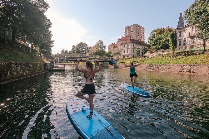 Ljubljana Stand-Up Paddle Boarding Lesson and Tour - Paddling toward Ljubljana’s bridges