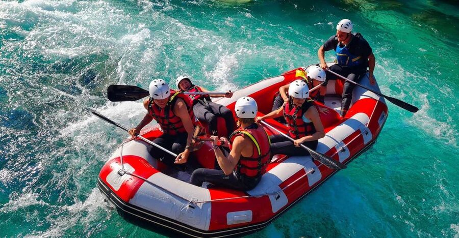 Soca River, Slovenia: Whitewater Rafting - Getting ready at the wooden hut