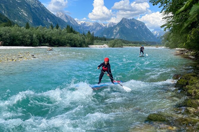 Whitewater Paddle Boarding on Soca River - From central Bovec to the Soca River