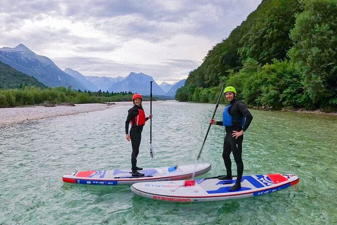 Whitewater Paddle Boarding on Soca River - Flat-water practice before the rapids