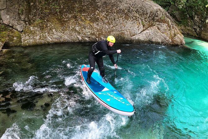 Whitewater Paddle Boarding on Soca River - Taking on the Soca’s small rapids