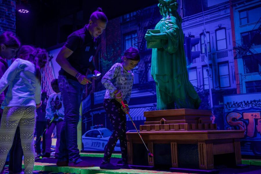 Woop! Glow golf: Ljubljana Btc City - Why the easy format works for families